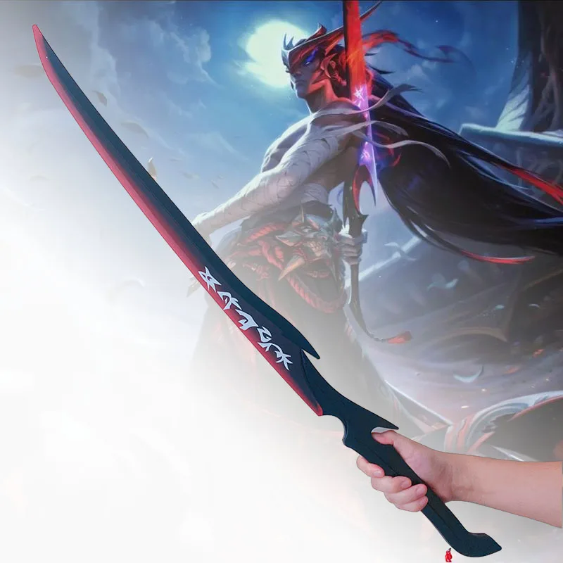 39in/100cm Yone Katana Anime LOL Ninja Sword League of Legends Cosplay Prop Knife Real Size Samurai Sword Japonesa Katana Sabre