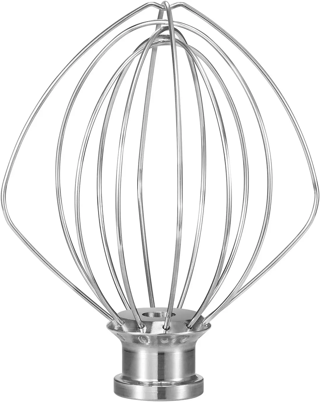 Accesorio de látigo de 6 cables compatible con batidora de pie con cabezal inclinable KitchenAid K45WW batidor de crema pesada de huevo de acero inoxidable batidor de mayonesa para pasteles