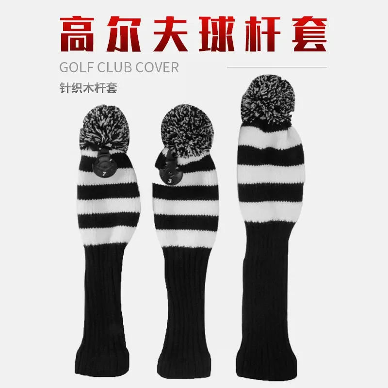 Hot sale golf club covers wood covers golf knitting clubs three piece set