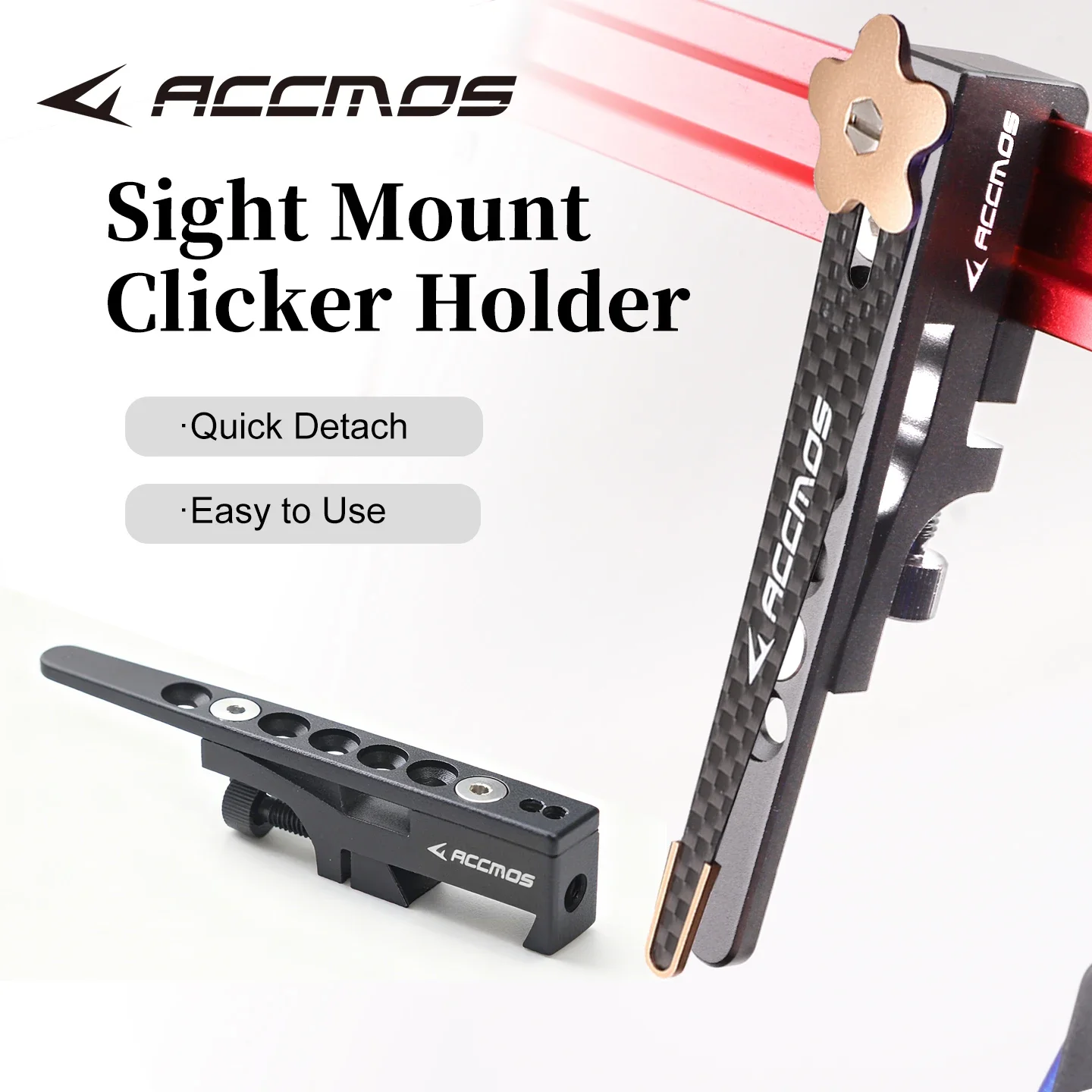 ACCMOS 3K Carbon Fiber Archery Bow Clicker Signal Sheet for Recurve Bow Sight Accessory view 5