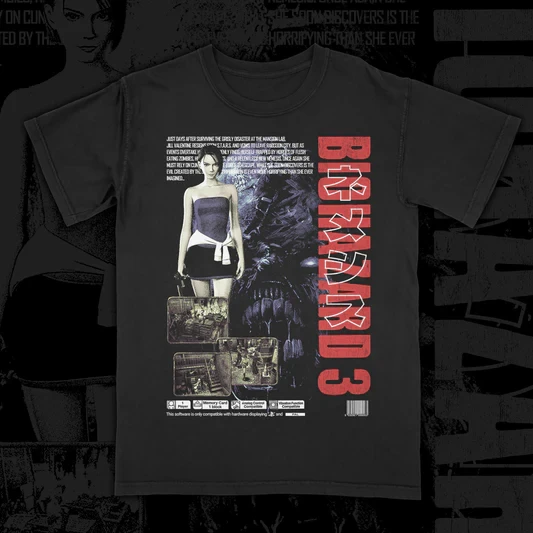 2026 Resident Evil 3 T-Shirt Men Leon S. Kennedy Verdugo Monster Horror Game Graphic Short Sleeve Casual Loose Fit Gaming Tee