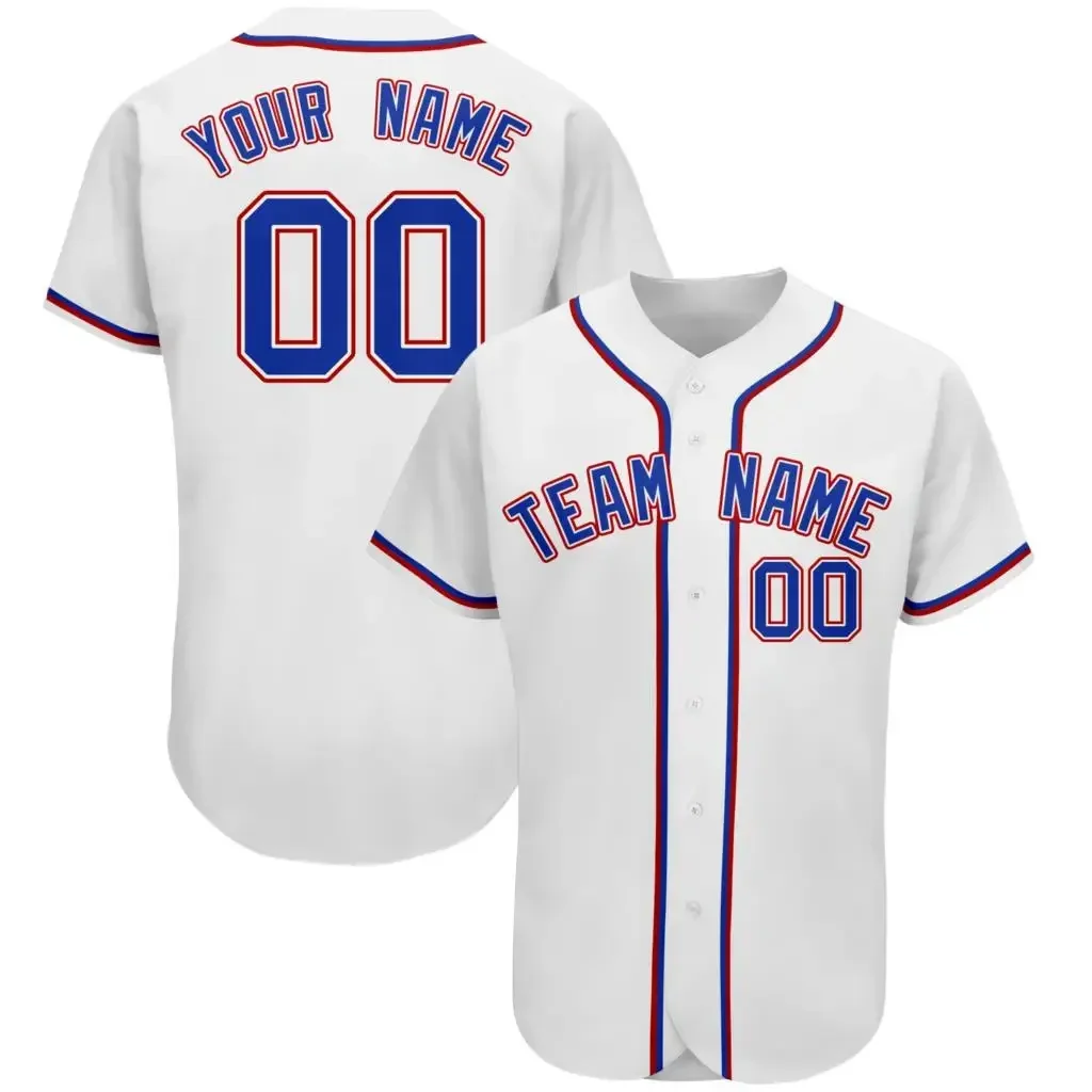 Personalized Baseball Jersey Print Team Name&Number Mesh Breathable Soft Button-down Outdoors&Indoors for Men/Kid Big size