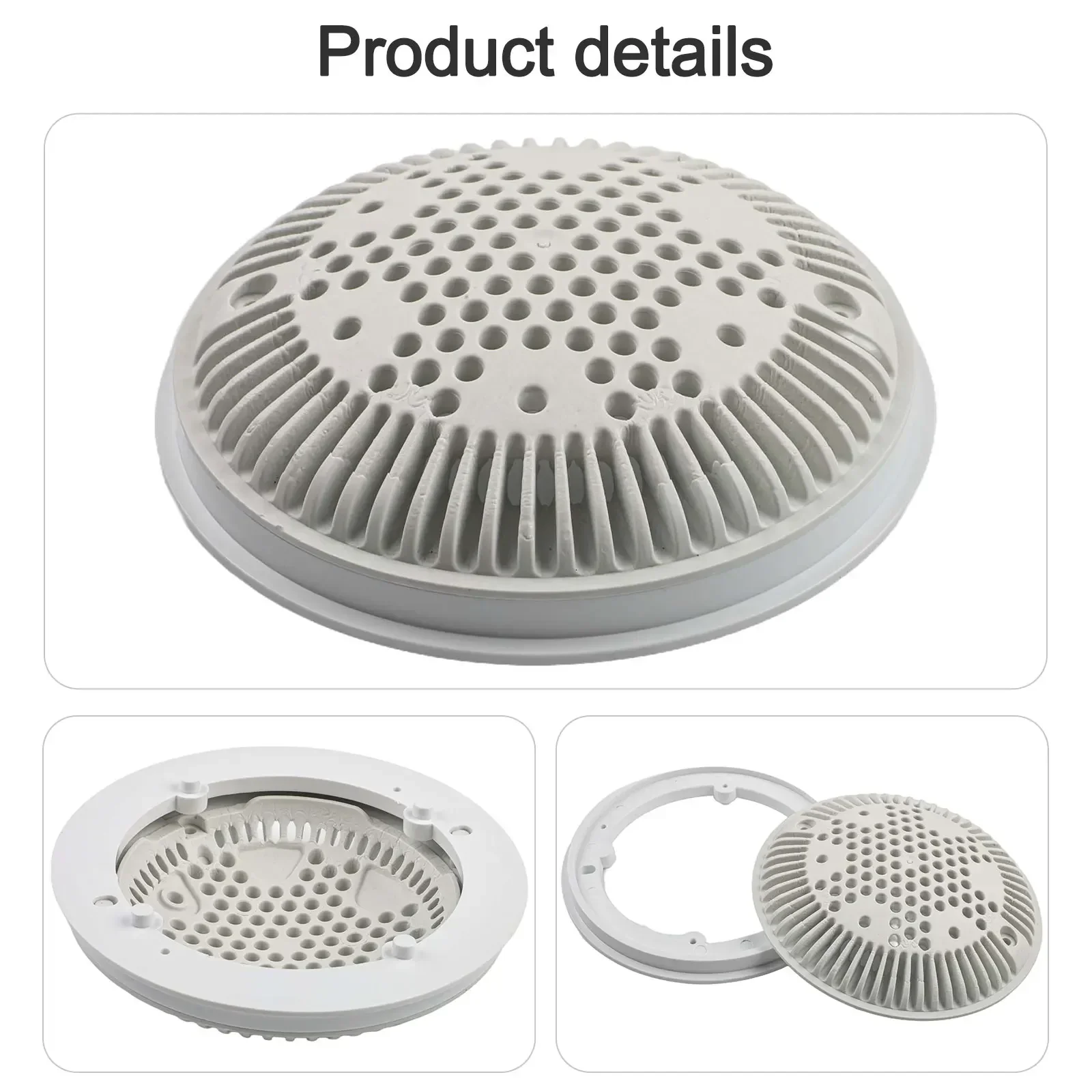 Dual Suction Drain 8 Inch Drainage Cover Pool Maintenance Enhanced Water Circulation Installation Kit Residential Pool Use