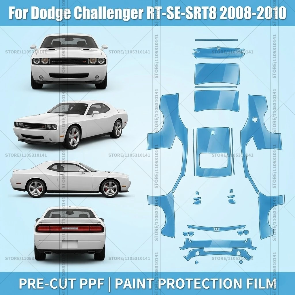Pre-Cut Paint Protection Film PPF Transparent Car Film Automotive PPF Full Vehicle For Dodge Challenger RT-SE-SRT8 2008-2010