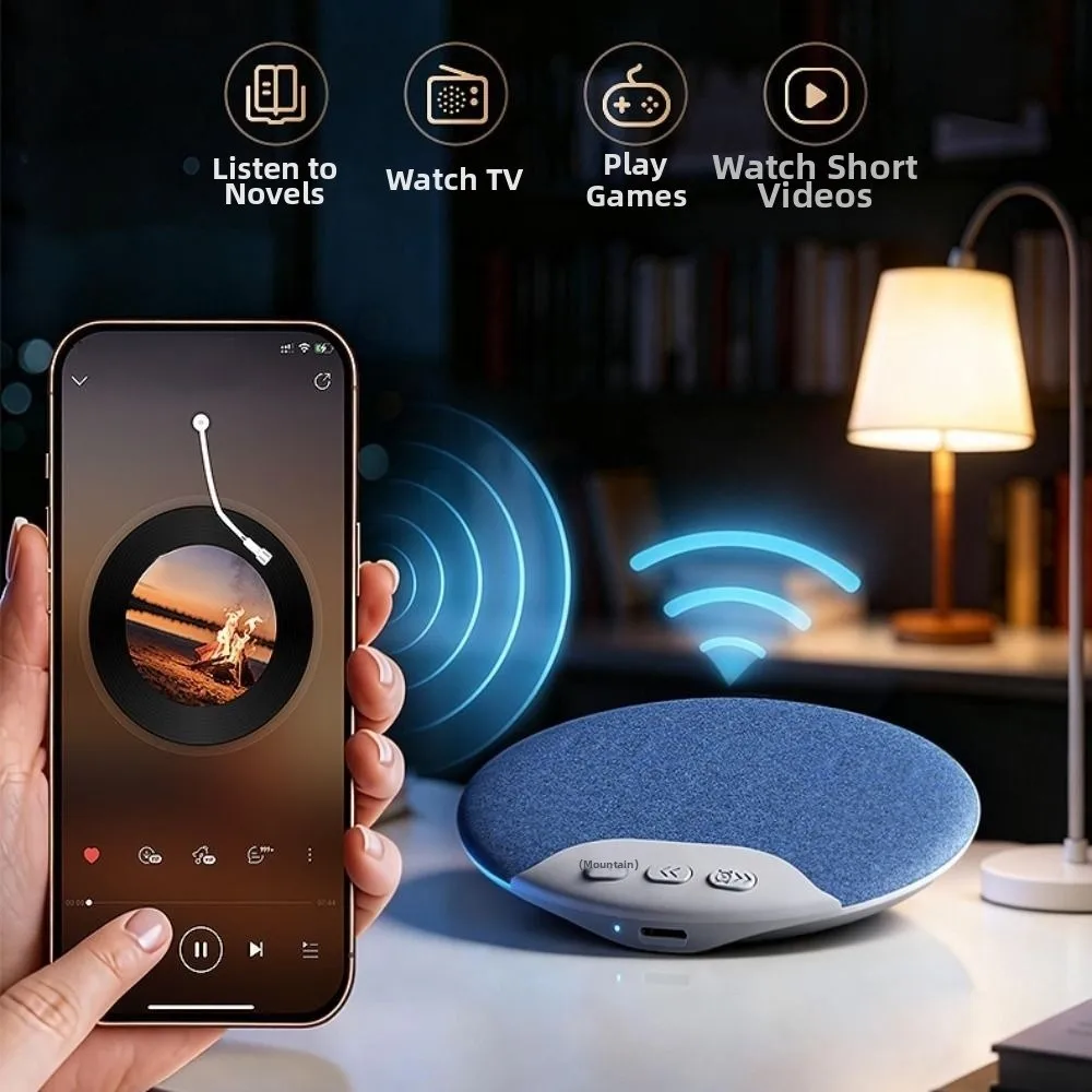 

Bluetooth 5.4 Under Pillow Bluetooth Speaker Sleep Aid 3-Level Timer Wireless Sleeping Speaker HiFi Stereo Sound Ultra-Thin