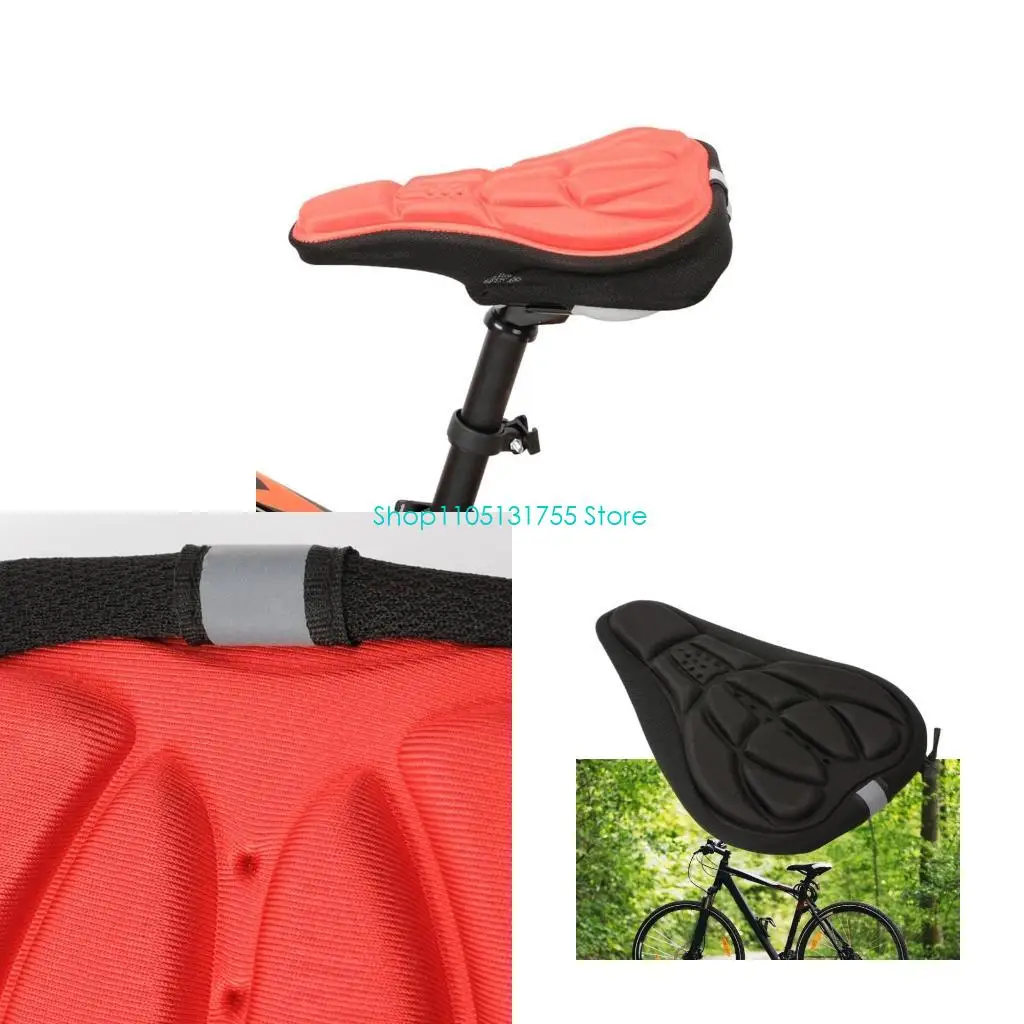 

K0EF Comfortable Exercise Bike Seats Cover Shock Absorption Bicycles Cycling Saddles Profession Road Bike Seats Cover