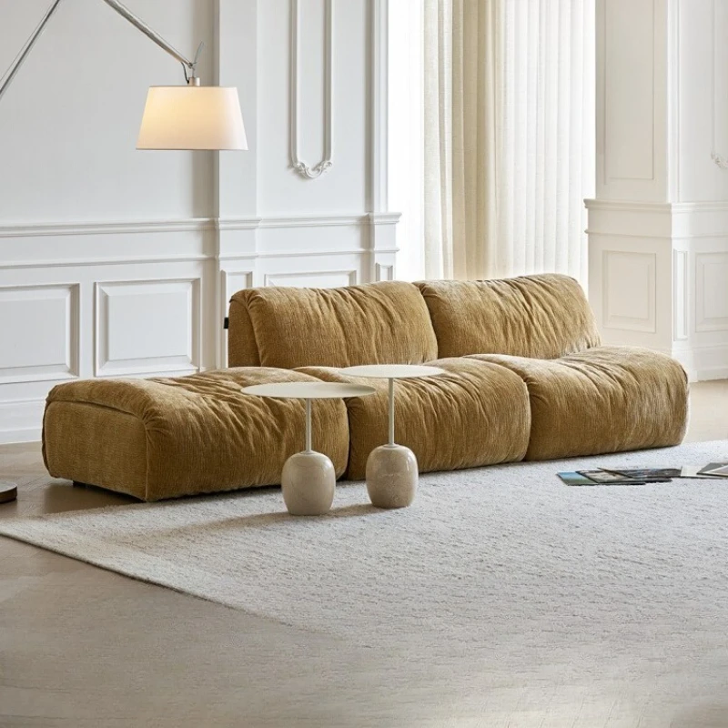 SS Fabric Living Room Sofa Yellow Modular Designer Soft Nordic Chaise Couch Hotel Floor Modern 2025 Woonkamerbanken Furniture