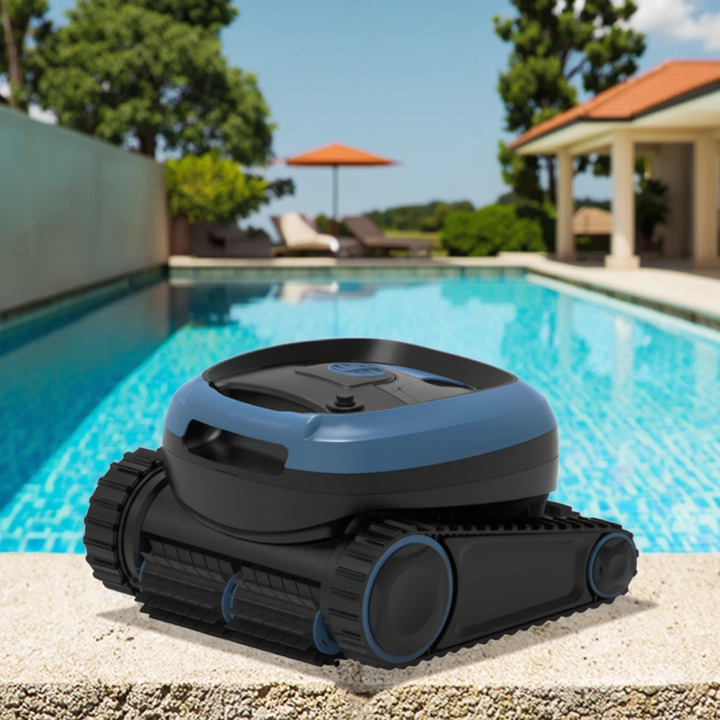 Automatic Cordless Pool Cleaner Robot Intelligent Design for Efficient Cleaning Pool Floor Wall