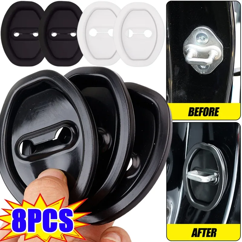 Car Door Mute Damping Cushion Silicone Door Lock Buckle Anti-collision for VW Golf B8 Tiguan POLO Scirocco CC T-ROC Touareg