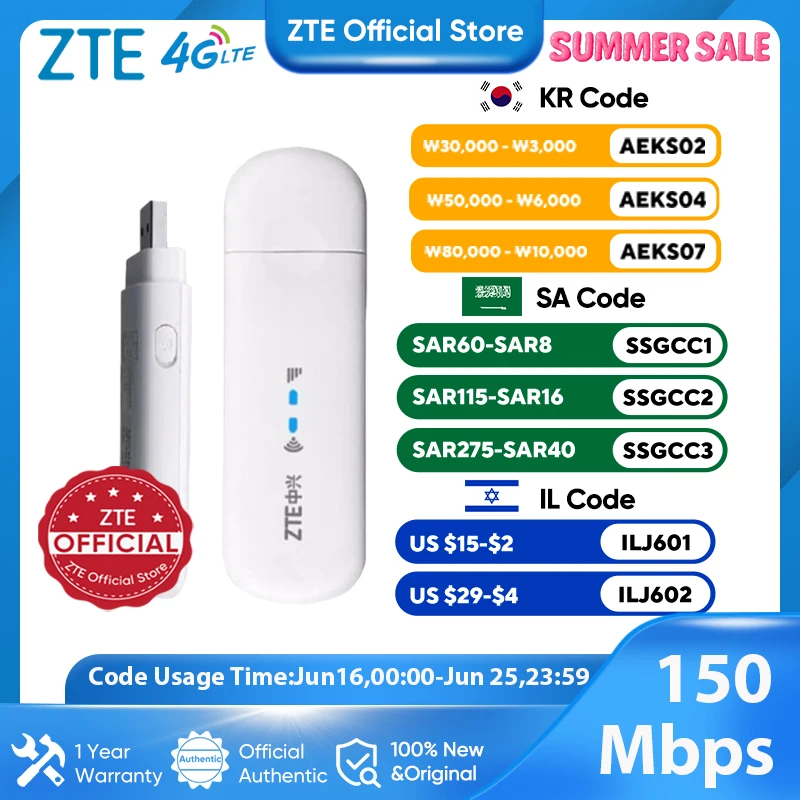 

ZTE MF79U 4G LTE USB Proket WiFi Router 150Mbps Mobile Router Mobile Router Modem Portable Travel MiFi Hotspot Support 10 Users