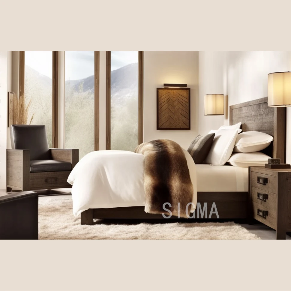 Sigma Bedroom Furniture Set Luxury King Size Bed Modern Custom House Bed