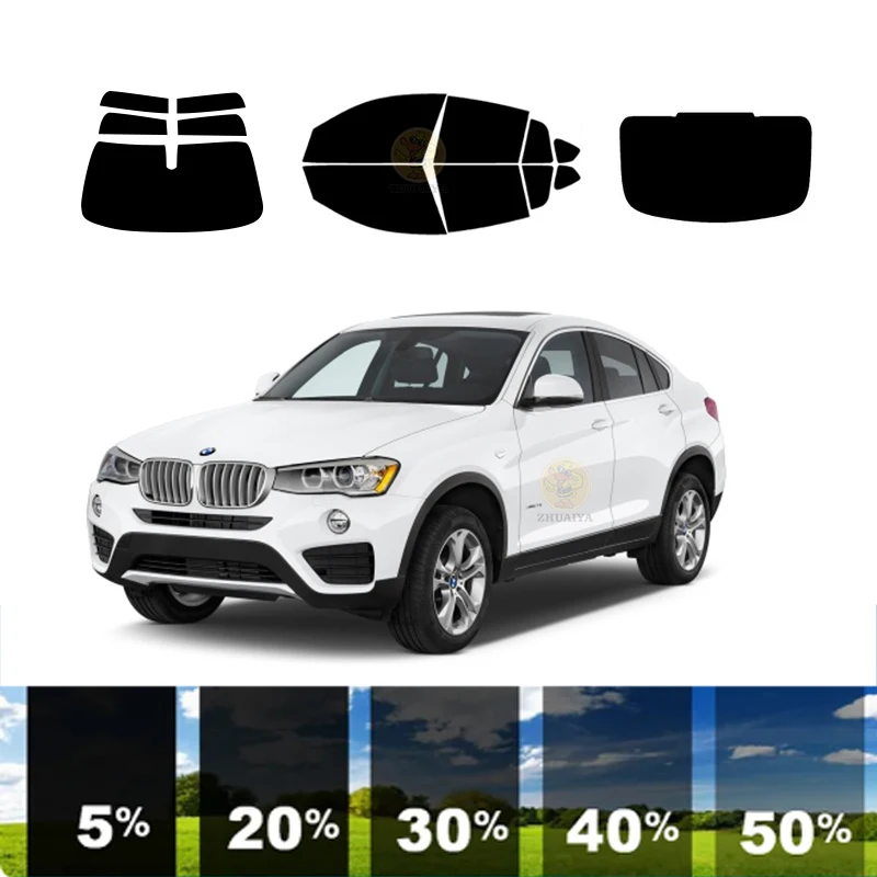 precut Removable Window Tint Film For Car 100% UVR 5%-35%VLT Heat Insulation Carbon ﻿For BMW X4 4 DR SUV 2015-2018