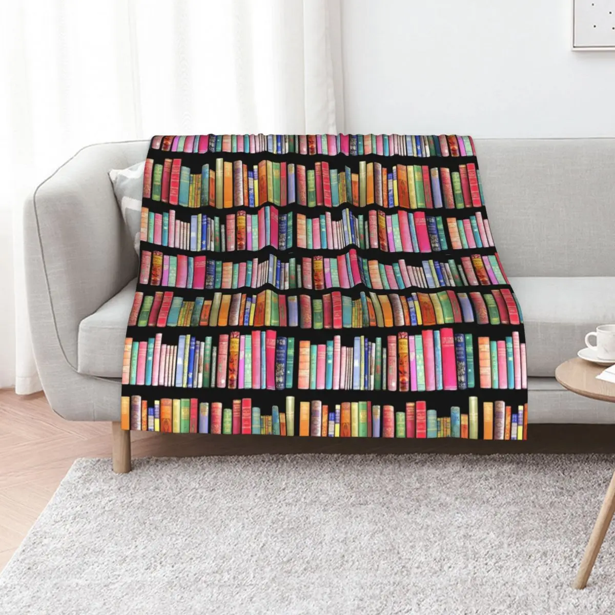 Bookworms Delight / Antique Book Library for Bibliophile Throw Blanket Sofa Throw manga Fashion Sofas Winter beds Blankets