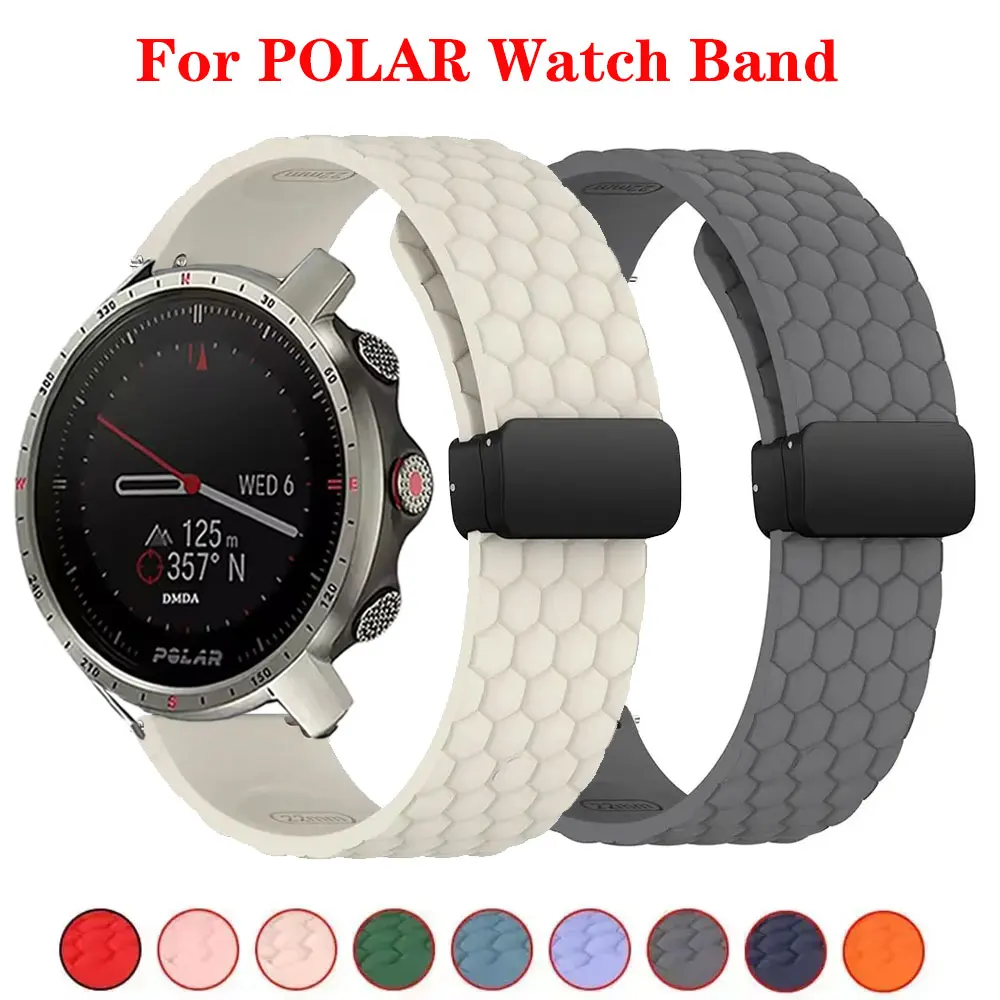 20mm 22mm Magnetschnalle Silikon für POLAR Vantage V3 M/M2 Band für Polar Grit X Pro Titan Armband IGNITE 3 2/Unite/Pacer