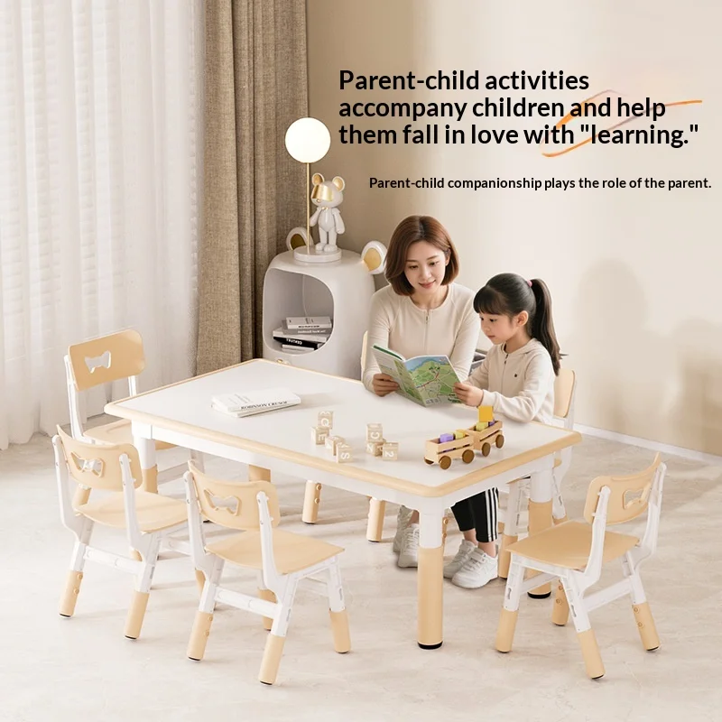 مكتب دراسة للأطفال ارتفاع قابل للتعديل مكتب دراسة خشبي طاولة أنشطة مونتيسوري الفصول الدراسية المنزل طاولة أطفال رياضية #3