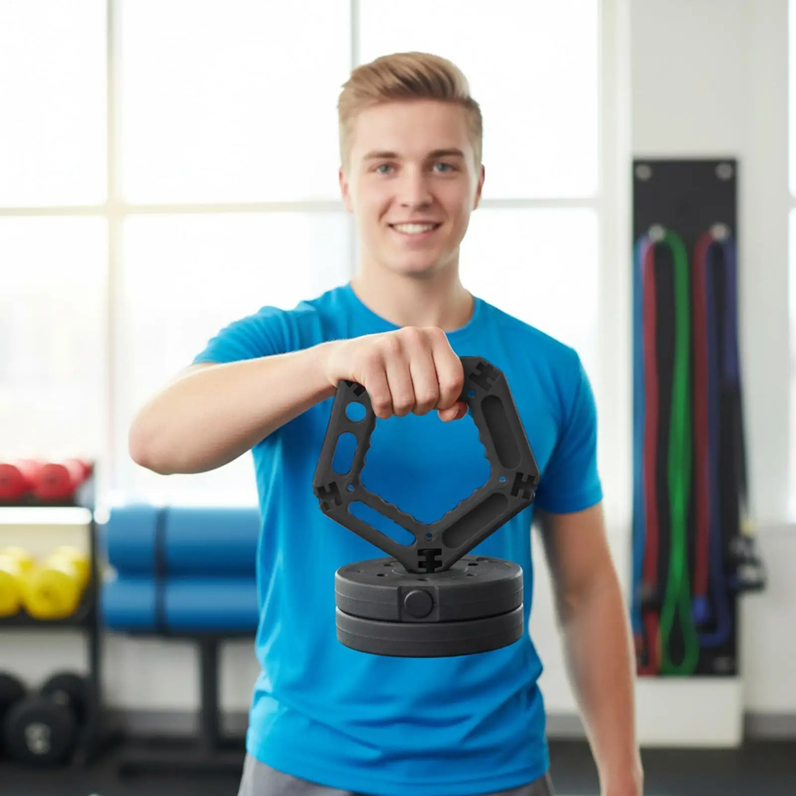 Hand Strengthener Ergonomic Workout Aid Multi-functional Strength Trainer Dumbbell Attachment For Youth Teens Grandma Grandpa