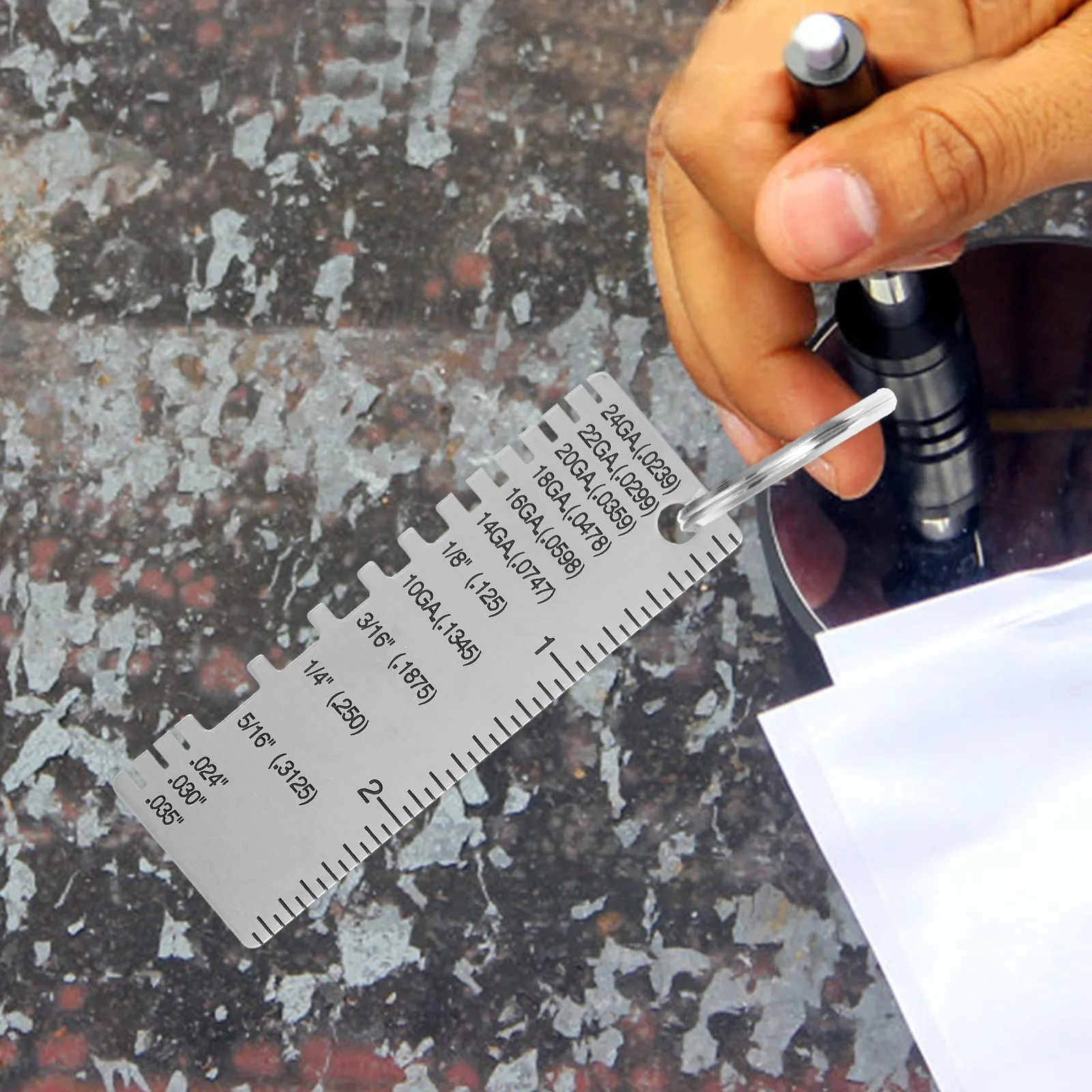 

Stainless Seam Inspection Gauge Double Sided Portable Wire Gauge Tool Precision Thickness Measuring Tool