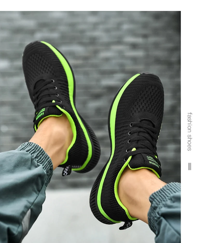 Männer Rennen Gehen Stricken Schuhe Mode Lässig Turnschuhe Atmungsaktive Sport Sportlich Gym Leichte Männer Turnschuhe Casual Schuhe – Detail 12