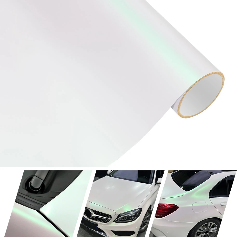 

Multiple Sizes PET Matte Aurora White Vinyl Car Wrap Sheet Roll Film Car Stickers and Decal Motorcycle Auto Styling Accessories