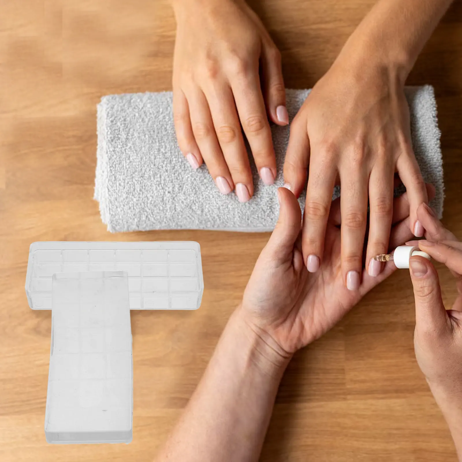 

Clear Silicone Stamp Nail Stamper Tool Art Kit Manicure Durable French Tip Tools