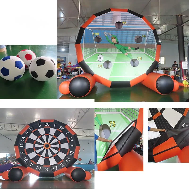 

outdoor activities commercial pvc two sides inflatable dart baord games soccer foot dart carnival game for adults and kids