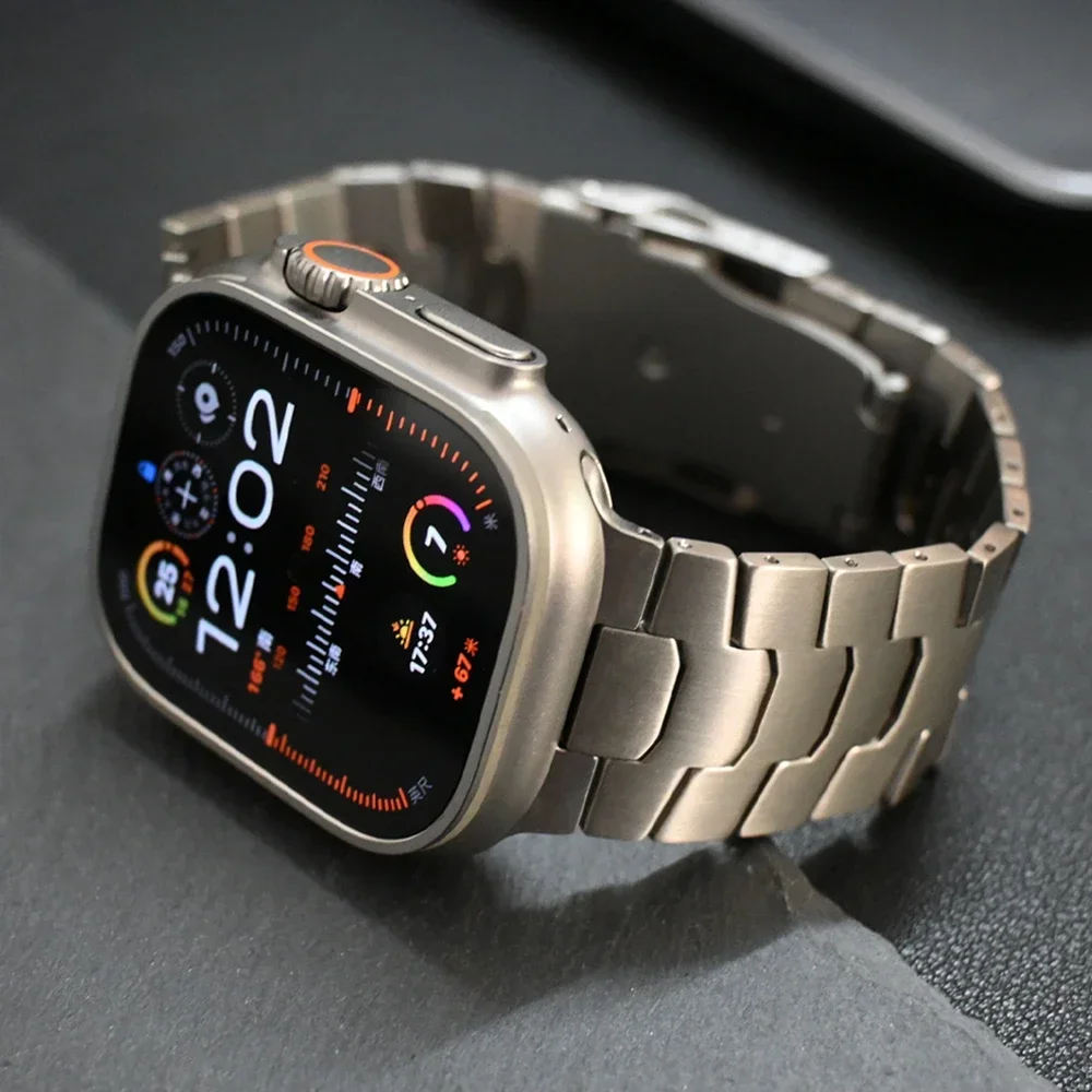 Titanium bracelet for Apple Watch Ultra 2 49mm band luxury business metal strap for iWatch Series 9 8 7 6 SE 5 4 45mm 42mm 44mm