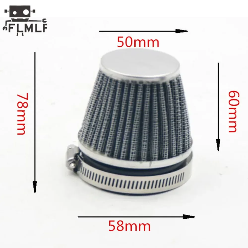 Metalen Luchtfilter voor Zenoah CY 23cc-30.5cc Motoren Fit voor 1/5 HPI ROVAN ROFUN KM BAJA 5B 5T 5SC