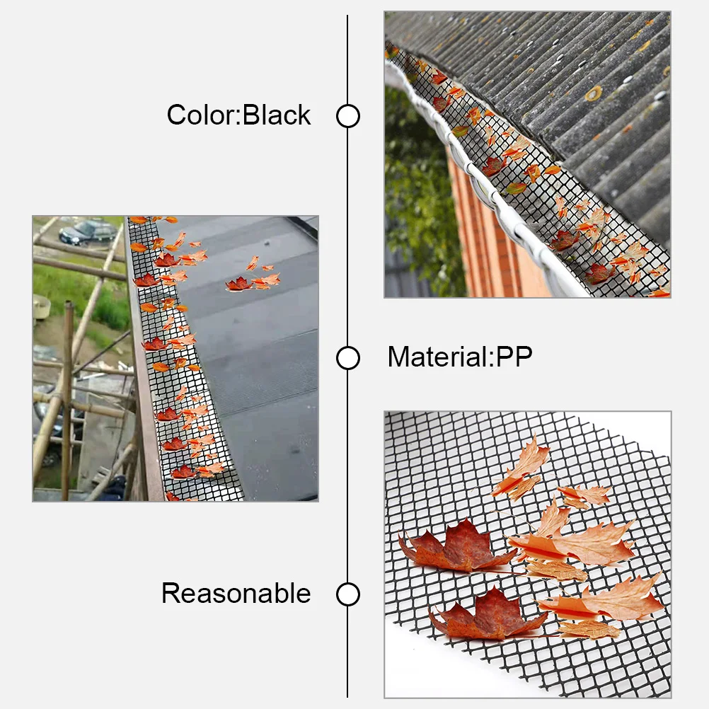 

1 set Gutter Guard Mesh Screen Roll Easy Install Durable Anti-Clogging Rainwater Drain Protector Home Supply Garden