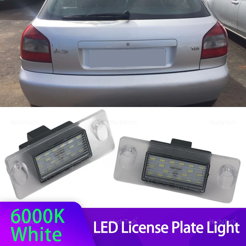 2pcs LED License Plate Light Canbus Number Lamp No Error for Audi A4 S4 B5 1995-1998 for Audi A3 S3 8L 1996-1999 8D9943021