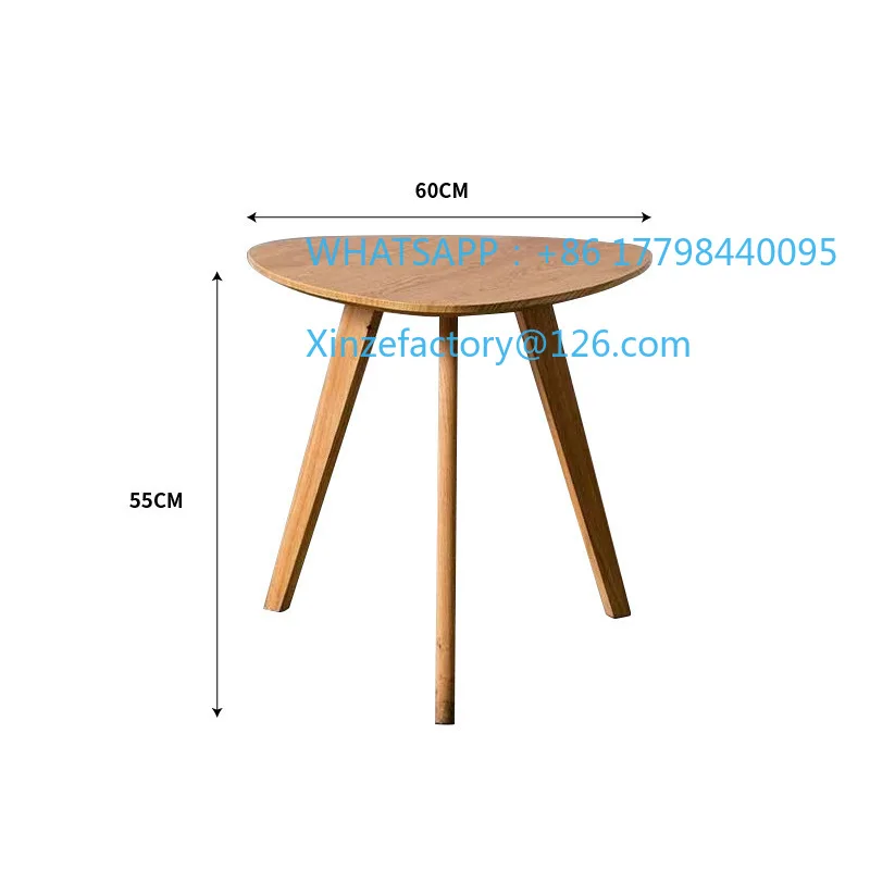 Anpassbarer Doppelzweck-Sofatisch und Stühle aus Vollmassivholz für kleine Wohnungen im japanischen Stil für drei Personen