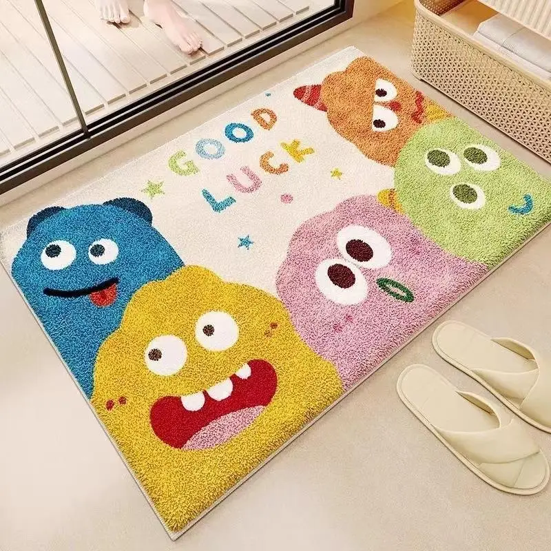 

Water Absorbent Bathroom Mat Cute Cartoon Style Entrance Door Mat Anti Slip Floor Carpet for Home Use Toilet And Bathroom