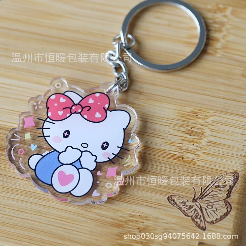 Sanrio Anime Kuromi Hello Kitty Cinnamoroll Kawaii Girl Keychain Cosplay Accessories Car Key Pendant Cute Doll Boy Girl Toy Gift