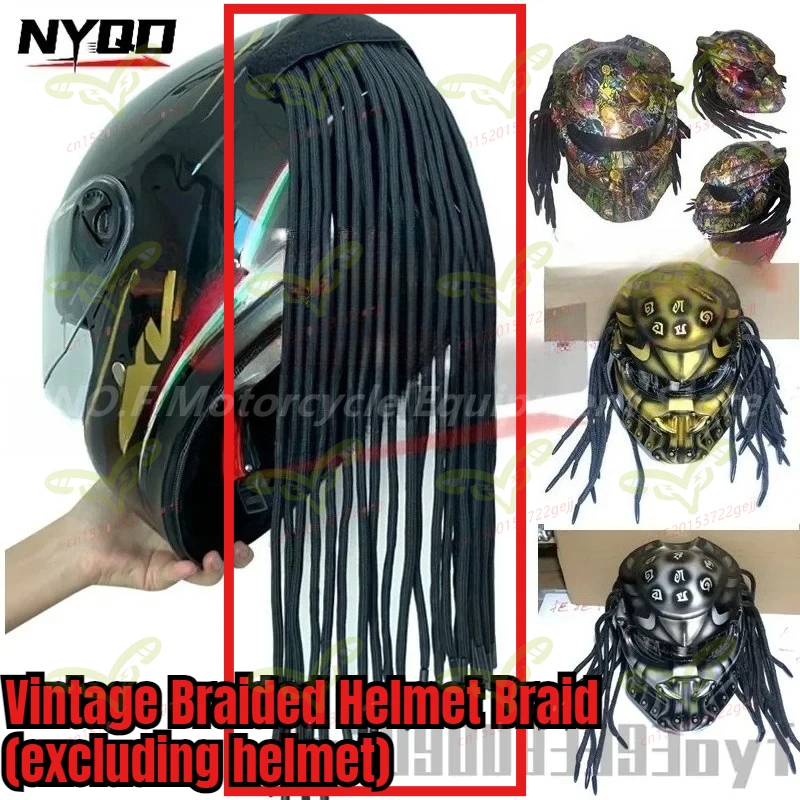 

28 Braids Motorcycle Helmet Accessories Retro Predator Style Decoration for Bikers