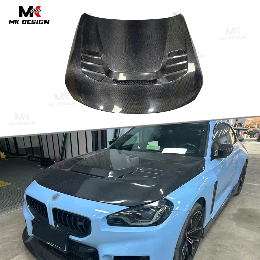 

V Style Carbon Fiber Front Bonnet Hood Replacement for BMW 2 Series G87 M2 G42 M240 2022+ Front Engine Hood Cover Auto Parts