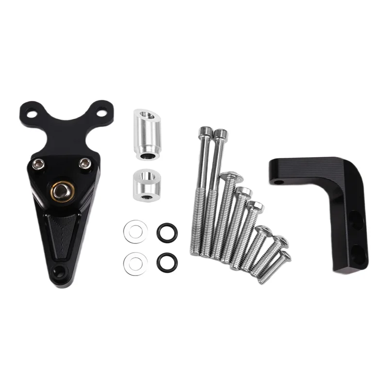พวงมาลัยStabilizerชุดสําหรับHonda CBR650R CBR 650R 2019-2024 รถจักรยานยนต์Damperชุดติดตั้งสีดํา