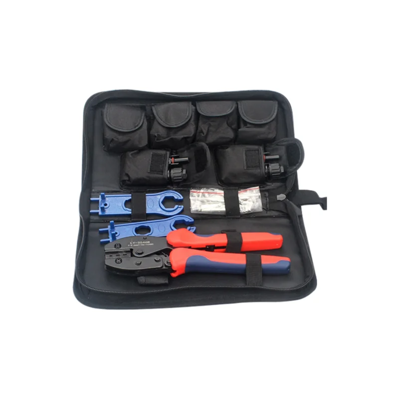 

Набор инструментов для солнечных фотоэлектрических разъемов, полный набор с обжимными клещами для зачистки солнечных панелей, установка морских фотоэлектрических систем