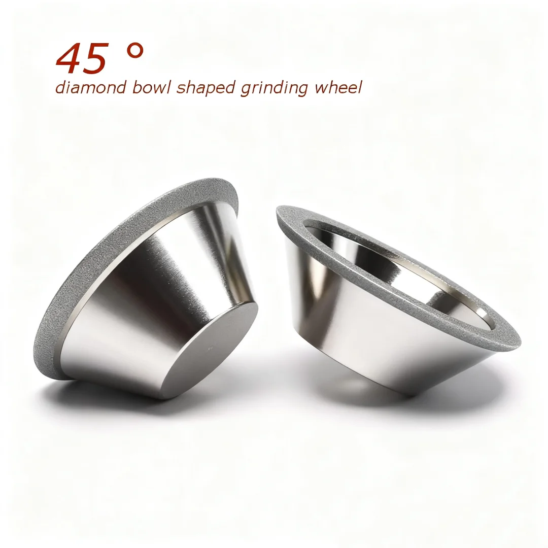 

45 ° Шлифовальный круг в форме чаши, диаметр 100 мм, абразивный диск для фрезы из вольфрамовой стали, нож для резьбы, шлифовальный сплав