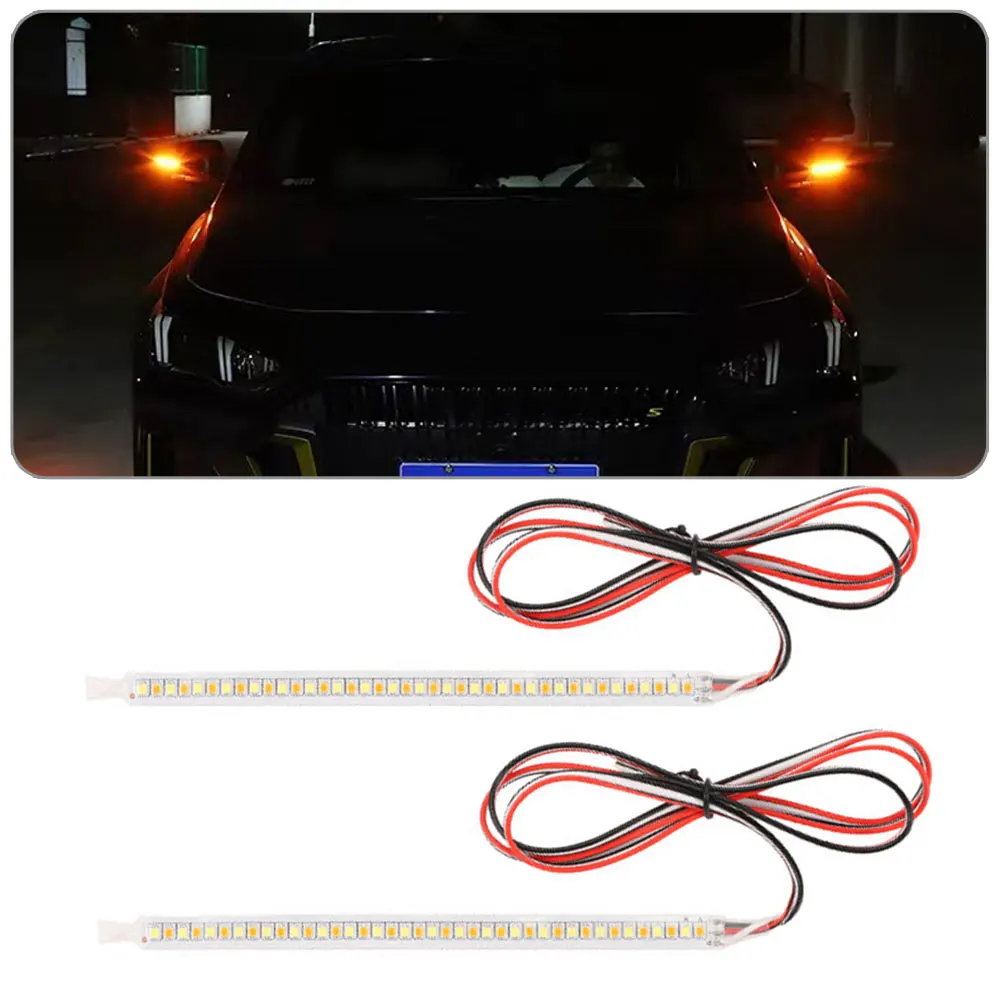 

2PCS Car Rearview Mirror Indicator Lamp Car Strip Flowing Turn Signal Lamp LED Car Light Source Turn Signals Car Accessories