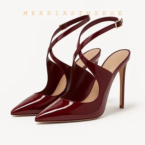 

Сексуальные туфли на ультравысоком каблуке 12 см, элегантные летние босоножки из лакированной кожи на ремешках, модные туфли для торжеств и банкетов, женская обувь.