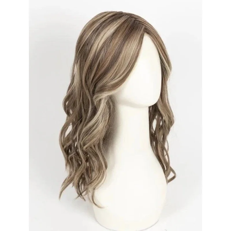 Hair New Fashion Women's Brown Blond Wavy Wigs 16 In