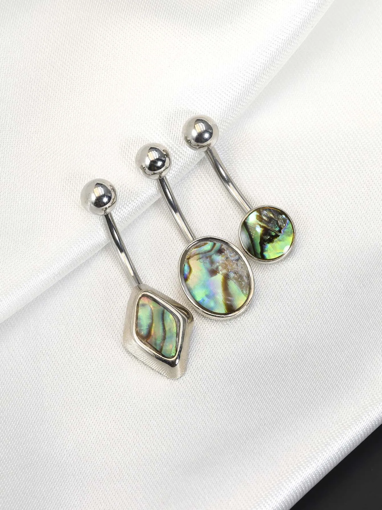 1 Pc Ocean style Navel Ring Stainless Steel Ellipse Shell Paper Belly Button Ring Stud Tummy Umbilical Belly Piercing Women