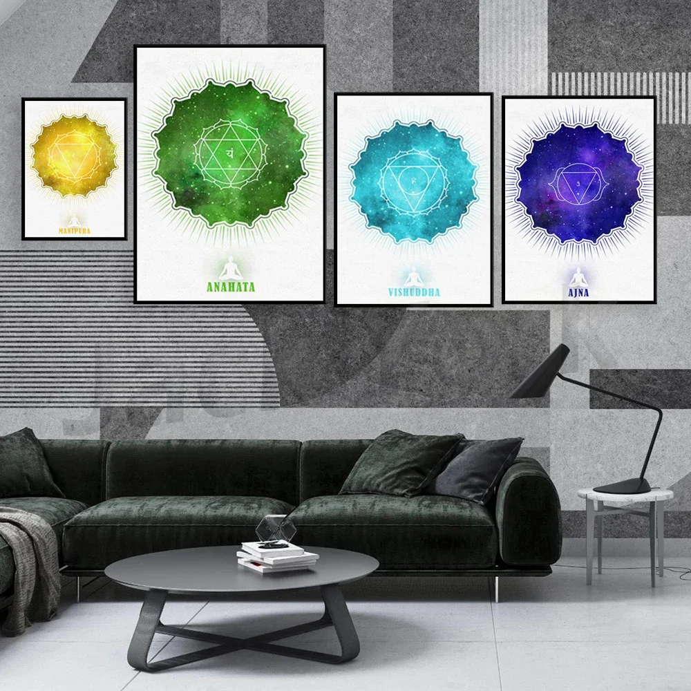Chakra Manipura Wall Art,  Yoga Wall Art, Spiritual Wall Art, Meditation Wall Art,  5th,4th,7th,3rd Chakra Digital Art