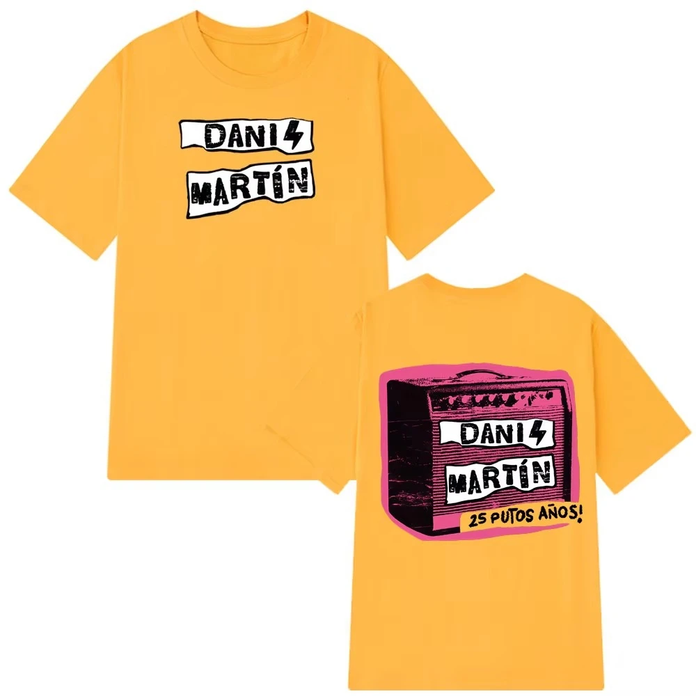 2026 Neues Dani Martín 25 Jahre Print T-Shirt für Männer und Frauen, Oversized, Baumwolle – Detail 6