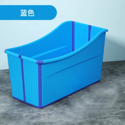 Large Folding Insulated Bathtub for Children, Thicken Pink/Blue Kids Bath Barrels, Heightening Design for Boys and Girls