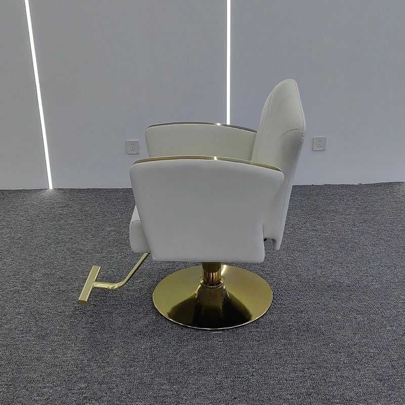 New Gold Hairdressing Chair Foreign Barbershop Hair Salon Special Swivel Foldable Folding Barber Chair Hair Cutting Seat