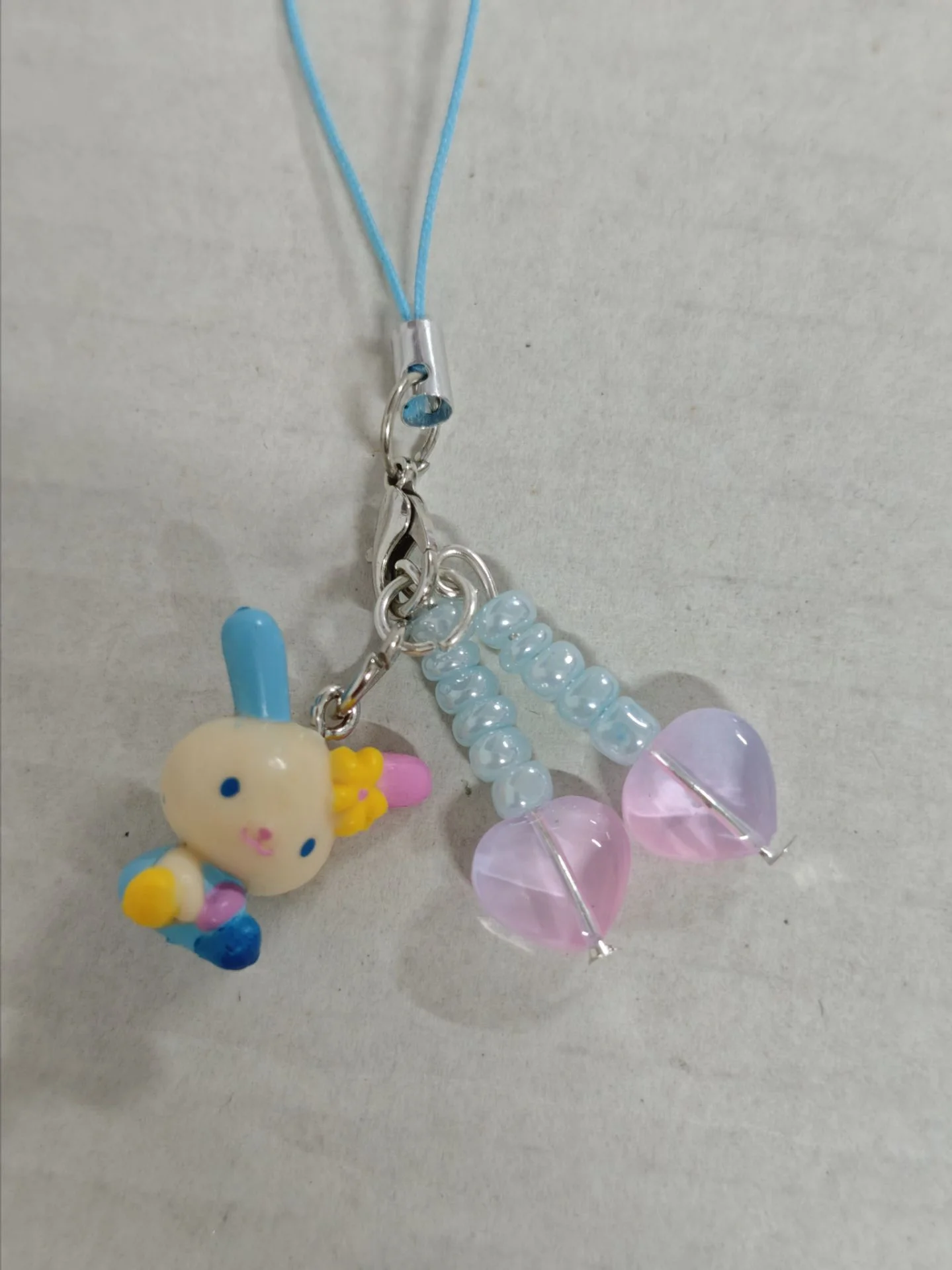 Bonito usahana cereja contas cinta grânulo chaveiro mascote chaveiro titular do telefone móvel corrente saco pingente brinquedo presentes