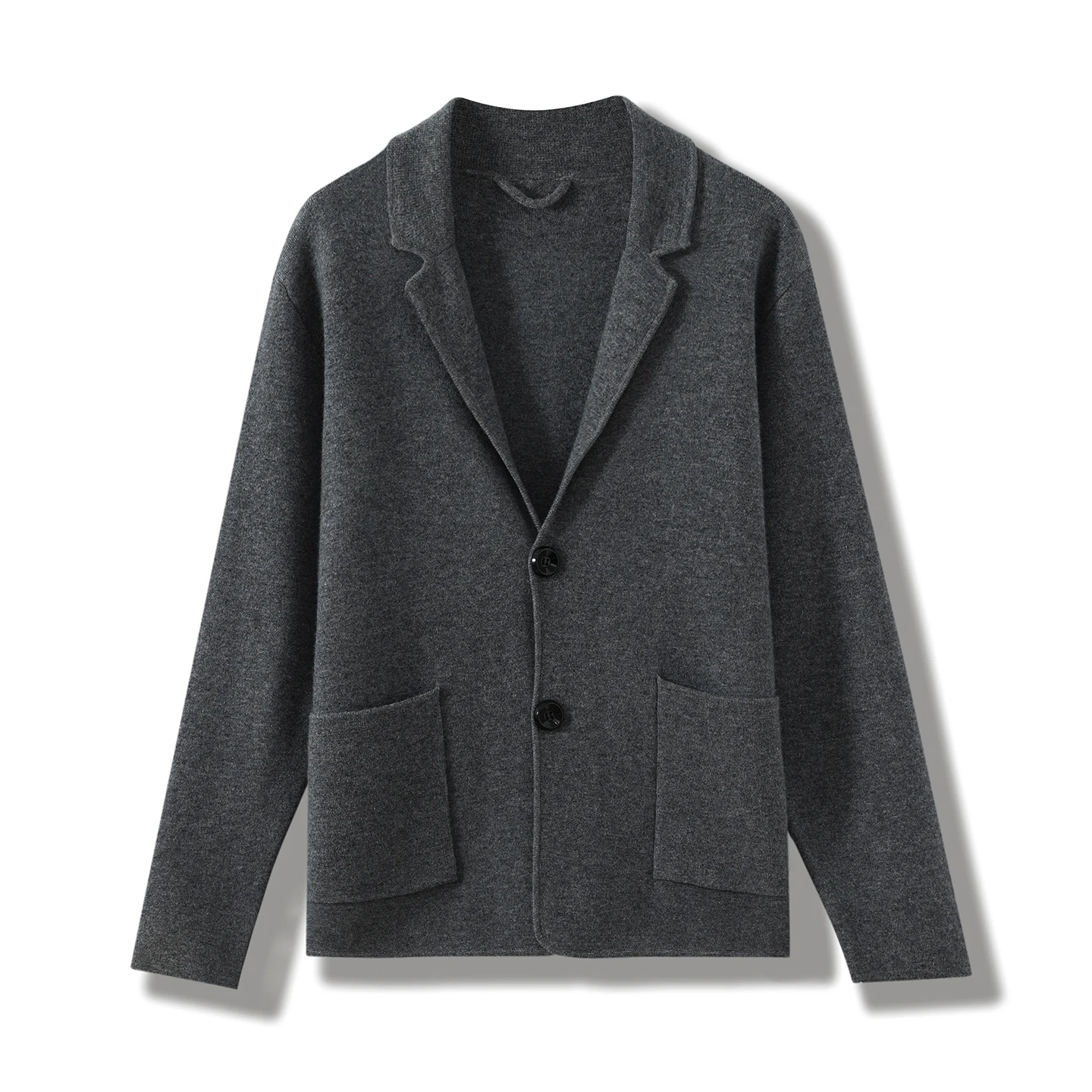 2025 New 100% Goat Cashmere Men Suit Collar Cardigan Autumn Winter Thick Coat Solid Loose Knitwear Sweater  Men Cashmere Clothes