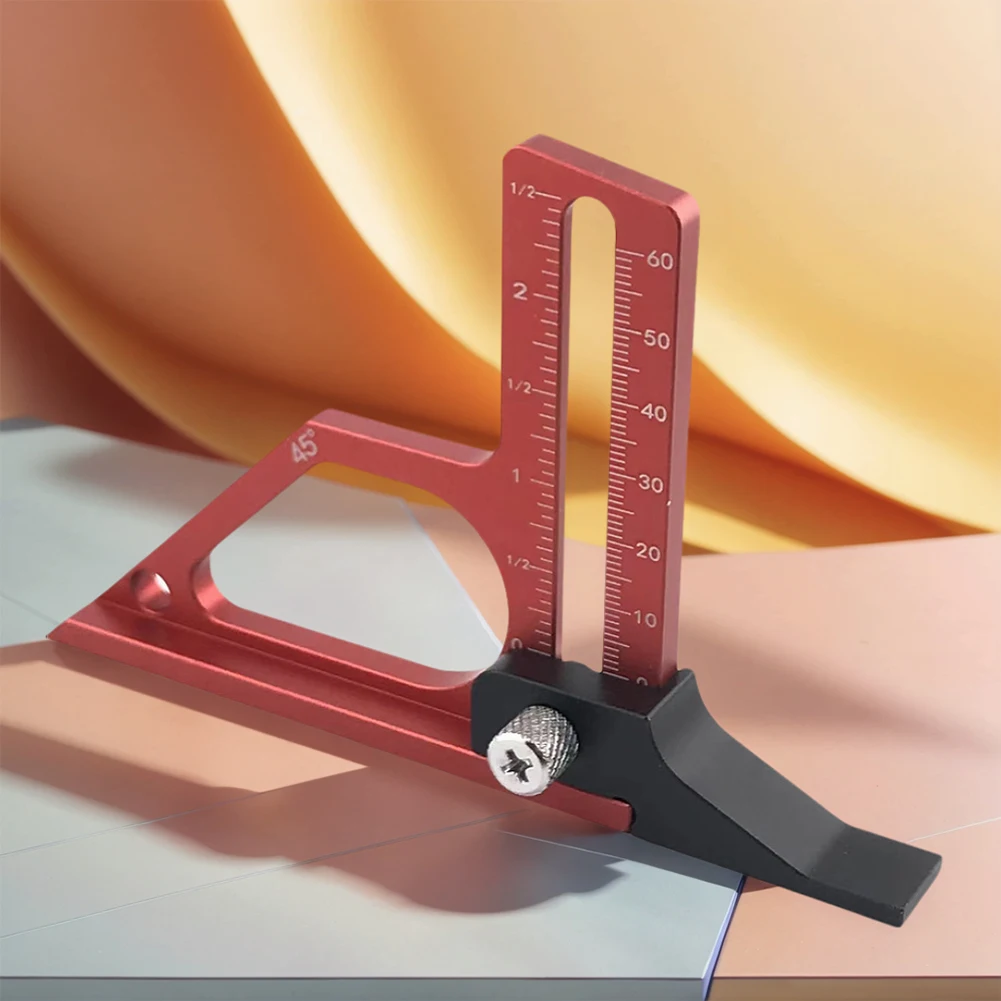 

Регулируемый металлический глубиномер для настольной пилы с метрической и дюймовой шкалой, инструмент для измерения глубины и высоты, аксессуары для деревообработки