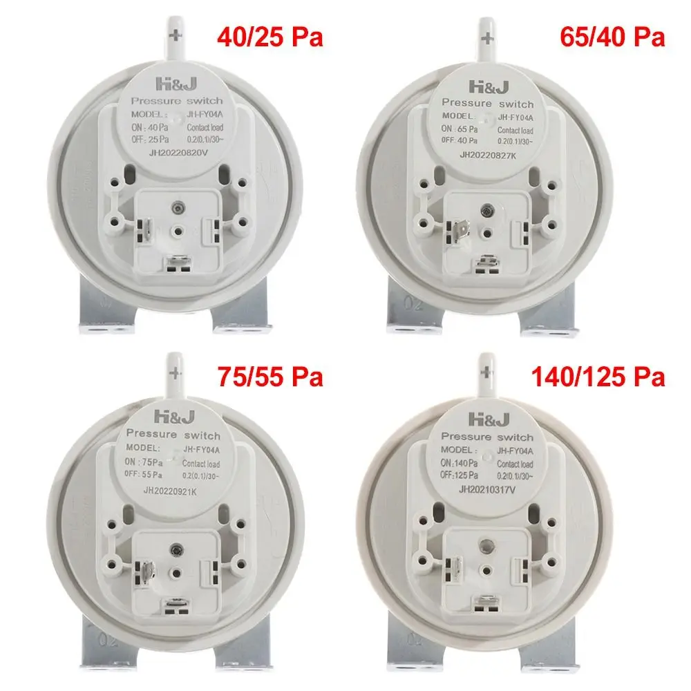 1Pcs 40/25Pa 65/40Pa 75/55Pa 140/125Pa Wind Pressure Switch Stable Performance Universal Type Air Pressure Switch