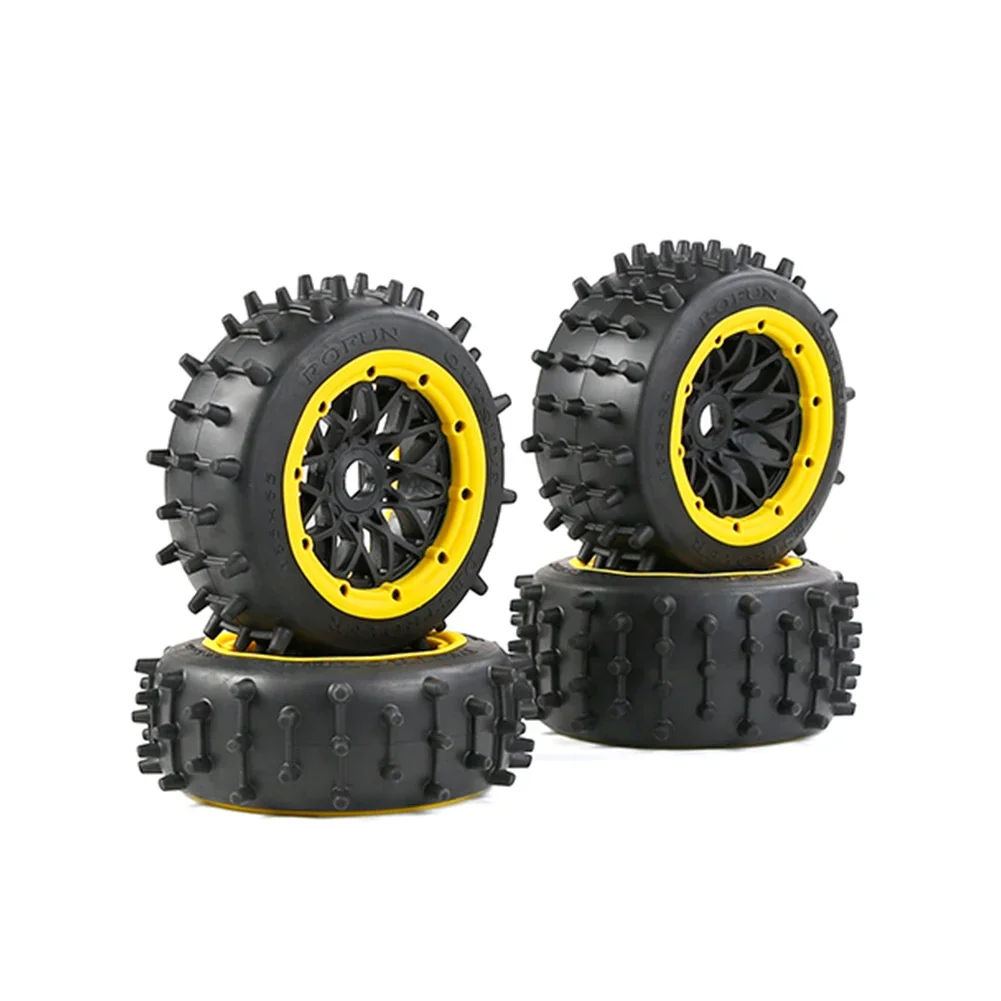 Rc Auto Grote Nagel Band Hoge Prestaties Achter- of Voorwiel Band Set voor 1/5 HPI ROFUN BAHA ROVAN KM BAJA 5B SS Buggy Truck Onderdelen - afbeelding 2